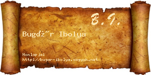 Bugár Ibolya névjegykártya