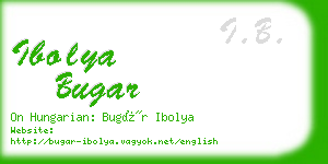 ibolya bugar business card